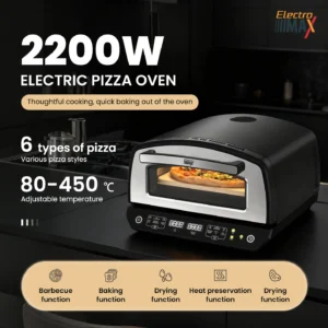 תנור פיצה חשמלי Electro Max 2200W רב תכליתי